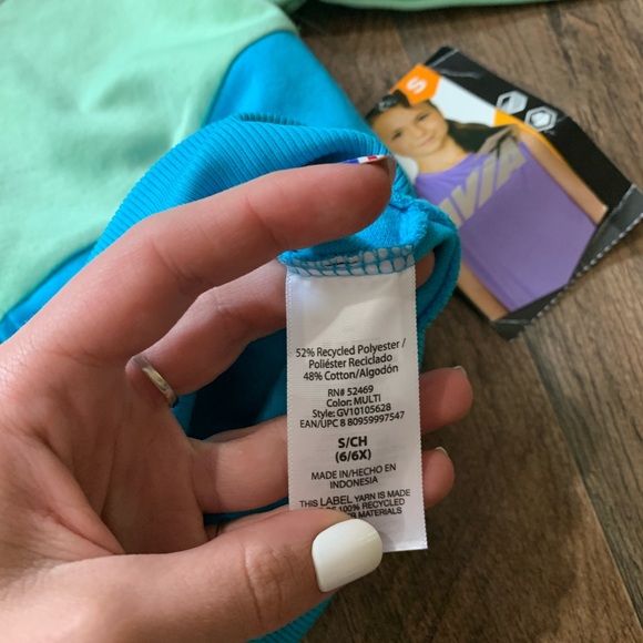 Avia NWT blue/green running track sports set size S 6-6X - Picture 9 of 11